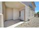Covered entryway with white door, leading into the home's interior at 8529 Gold Flash Ave, Las Vegas, NV 89129
