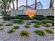 The La Paz community sign is surrounded by mature landscaping with decorative rocks at 9728 Echo Hills Dr, Las Vegas, NV 89134