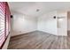 The spacious room features wood-look flooring and neutral paint that brings brightness at 1126 Winter Storm Dr, Henderson, NV 89052