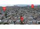 Aerial view of neighborhood and proximity to Center St. and Burkholder Blvd at 120 Dogwood St, Henderson, NV 89015