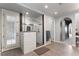Elegant bathroom boasts a glass-enclosed shower with stylish tile and modern fixtures at 1204 Moselle Ct, Las Vegas, NV 89144