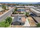 Aerial view of a home with a backyard and side yard, nestled in an urban neighborhood at 125 S 15Th St, Las Vegas, NV 89101