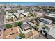 Aerial shot capturing a house, and the large yard, in the middle of the city at 125 S 15Th St, Las Vegas, NV 89101