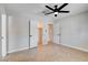 Bright bedroom with a ceiling fan and closet space at 125 S 15Th St, Las Vegas, NV 89101