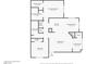 Detailed floorplan with measurements showcases layout of primary bedroom, kitchen, living room, and bathroom at 2108 Calville St # 104, Las Vegas, NV 89128
