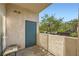 Cozy outdoor patio with a storage closet and neighborhood views at 2108 Calville St # 104, Las Vegas, NV 89128