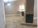 View of the living room featuring a tile fireplace and ample space at 3116 Gentle Breeze St, Las Vegas, NV 89108