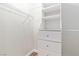 Bright walk-in closet featuring ample storage with shelving and drawers to maximize organization at 3161 Quail Song Dr # 3161, Laughlin, NV 89029