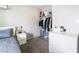 This bedroom features neutral walls, a closet, and modern dressers at 3221 Yolanda Ln, Las Vegas, NV 89121