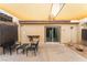 Private patio with seating, offering a serene outdoor retreat at 3221 Yolanda Ln, Las Vegas, NV 89121