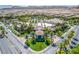 Aerial view of community center showcasing lush landscaping, mature trees, and well-maintained grounds at 389 Fringe Ruff Dr, Las Vegas, NV 89148