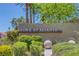 Community sign with landscaping and entry monument at 4369 Meadowlark Wing Way, North Las Vegas, NV 89084