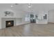 Open floor plan shows the fireplace in the living room open to the kitchen at 4369 Meadowlark Wing Way, North Las Vegas, NV 89084