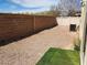 Low maintenance backyard with rock landscaping and block wall at 5605 Midnight Breeze St, North Las Vegas, NV 89081