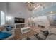 Open living room with tall ceilings, lots of natural light, and comfortable seating at 5619 Shadow Bend Dr, Las Vegas, NV 89135
