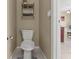 Cozy half-bathroom with modern fixtures and neutral tones at 5667 Foxglove Field St, Las Vegas, NV 89130
