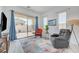 Comfortable living room with sliding glass door to outdoor space and modern neutral decor at 794 Sunny Sagebrush St, Henderson, NV 89011