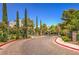 Paver entrance with trees and decorative shrubs leading into the community at 979 Coatbridge St, Las Vegas, NV 89145