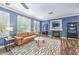 Bright living room with a fireplace and hardwood floors at 979 Coatbridge St, Las Vegas, NV 89145