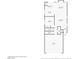 Detailed first floor plan showcasing the layout of the kitchen, living room, bedroom and entry at 11649 Royal Derwent Dr, Las Vegas, NV 89138