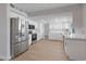 Modern kitchen featuring stainless steel appliances, and sleek white cabinetry at 1511 Irene Dr, Boulder City, NV 89005