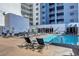 Enjoy the beautiful outdoor swimming pool and lounge area at this property at 211 E Flamingo Rd # 615, Las Vegas, NV 89169
