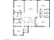 Upstairs layout featuring house dimensions of bedrooms and living spaces at 261 Via Morelli, Henderson, NV 89011