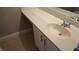 Bathroom features sink with tile flooring and under-sink storage at 2777 Beaconfalls Way, Las Vegas, NV 89142