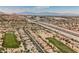 An aerial view of the community's golf course and houses at 3042 Soft Horizon Way, Las Vegas, NV 89135