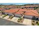 A captivating aerial view showcasing a row of charming homes at 445 Intrepid Ct, Boulder City, NV 89005