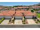 Aerial view of houses showcasing their unique architecture and curb appeal at 445 Intrepid Ct, Boulder City, NV 89005