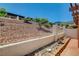 Beautifully landscaped backyard with patio at 445 Intrepid Ct, Boulder City, NV 89005