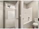 Bathroom featuring white subway tiles in the shower at 4620 E Suntree Ct, Pahrump, NV 89061