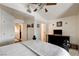 Bedroom featuring an ensuite bathroom and vaulted ceilings at 5908 Marbrisas Ln, Las Vegas, NV 89130