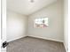 Clean bedroom space featuring neutral gray carpeting, a white wall, and a window at 8113 Bay Springs Dr, Las Vegas, NV 89128