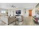 Contemporary living room with comfortable seating, modern decor, and a flat-screen television at 8255 Las Vegas Blvd # 1821, Las Vegas, NV 89123