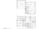 Detailed floor plan showcasing the layout of both floors including garage, dining room, and bedrooms at 8316 Mokena Ave, Las Vegas, NV 89178