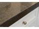 Close up of an elegant gray countertop on white cabinets with brushed nickel hardware at , Las Vegas, NV 89113