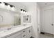 Bathroom with double sink vanity, undermount sinks and recessed lighting at 1075 Page Park Ln, Henderson, NV 89011