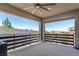 Second story balcony with views and an outdoor ceiling fan at 12332 Switchgrass Ave, Las Vegas, NV 89138