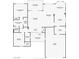 This open floor plan provides measurements and layout for the entire house at 2808 Crown Ridge Dr, Las Vegas, NV 89134