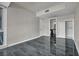 Modern bedroom showing the tile floors, windows and ensuite bath at 4525 Dean Martin Dr # 2903, Las Vegas, NV 89103