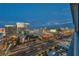 Breathtaking high-rise view overlooking city lights and a busy highway at dusk at 4525 Dean Martin Dr # 2903, Las Vegas, NV 89103