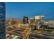 Attractive night view showing the city skyline, freeway, and surrounding buildings at 4525 Dean Martin Dr # 2903, Las Vegas, NV 89103