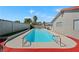 Backyard pool featuring a long, narrow shape and a concrete patio at 5375 Chestnut St, Las Vegas, NV 89119