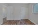 Bedroom with wood floors and a closet at 589 Brinkburn Point Ave, Las Vegas, NV 89178