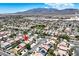 Nevada neighborhood aerial view showcases the area's mountain backdrop and close-knit community at 6133 Roseboro Ct, North Las Vegas, NV 89081