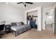 Bedroom featuring neutral walls, a ceiling fan, and a closet for storage at 6351 Abacus Farms Ct, Las Vegas, NV 89131
