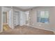 This bedroom includes two closets, and a window to provide natural lighting in the room at 701 Capri Dr # 6A, Boulder City, NV 89005