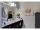 Functional bathroom with a sink, vanity, and essential amenities, providing a practical space for daily routines at 8531 W Oquendo Rd, Las Vegas, NV 89113